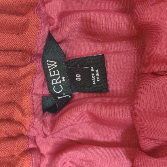 J crew red fully lined mini skirt with side pockets. Size 00, EUC - Picture 5 of 12